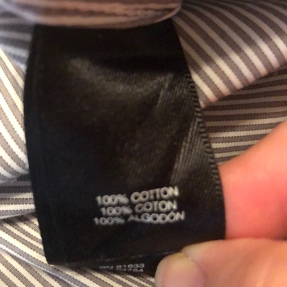 Kenneth Cole NY, Gray & White Stripped Button Top - Picture 8 of 8